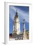 Trinity Column and Town Hall in Szechenyi Square, Pecs, Southern Transdanubia, Hungary, Europe-Ian Trower-Framed Photographic Print