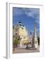 Trinity Column and Town Hall in Szechenyi Square, Pecs, Southern Transdanubia, Hungary, Europe-Ian Trower-Framed Photographic Print