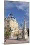 Trinity Column and Town Hall in Szechenyi Square, Pecs, Southern Transdanubia, Hungary, Europe-Ian Trower-Mounted Photographic Print