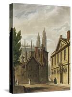 Trinity Hall, Cambridge, from The History of Cambridge, Engraved by Joseph Constantine Stadler-Augustus Charles Pugin-Stretched Canvas