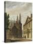 Trinity Hall, Cambridge, from The History of Cambridge, Engraved by Joseph Constantine Stadler-Augustus Charles Pugin-Stretched Canvas