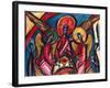 Trinity in Dark Tones, Genesis 18, 1994-Alek Rapoport-Framed Giclee Print