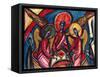 Trinity in Dark Tones, Genesis 18, 1994-Alek Rapoport-Framed Stretched Canvas