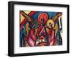 Trinity in Dark Tones, Genesis 18, 1994-Alek Rapoport-Framed Giclee Print