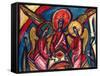 Trinity in Dark Tones, Genesis 18, 1994-Alek Rapoport-Framed Stretched Canvas