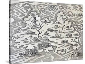 Trinity Island, Engraving from Universal Cosmology-Andre Thevet-Stretched Canvas