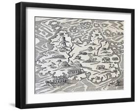 Trinity Island, Engraving from Universal Cosmology-Andre Thevet-Framed Giclee Print