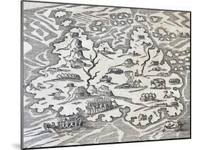 Trinity Island, Engraving from Universal Cosmology-Andre Thevet-Mounted Giclee Print