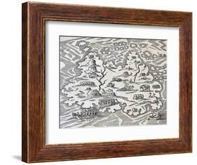 Trinity Island, Engraving from Universal Cosmology-Andre Thevet-Framed Giclee Print