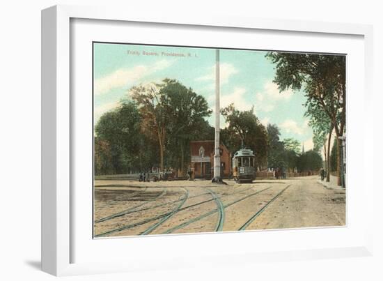 Trinity Square, Providence, Rhode Island-null-Framed Art Print