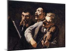 Trio d'amateurs-Honoré Daumier-Mounted Giclee Print