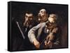 Trio d'amateurs-Honoré Daumier-Framed Stretched Canvas