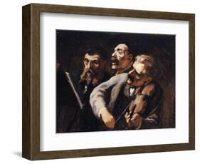 Trio d'amateurs-Honoré Daumier-Framed Giclee Print