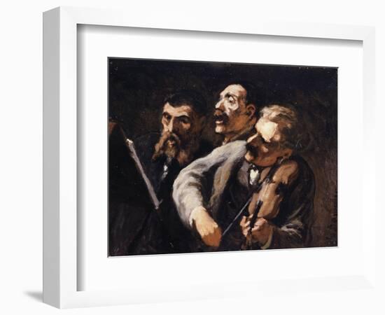 Trio d'amateurs-Honoré Daumier-Framed Giclee Print