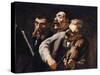 Trio d'amateurs-Honoré Daumier-Stretched Canvas