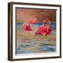 Trio Flamingos-Ormsby, Anne Ormsby-Framed Art Print