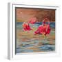 Trio Flamingos-Ormsby, Anne Ormsby-Framed Art Print