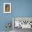 Trio in Blue I (Sax & Bass)-Marsha Hammel-Framed Art Print displayed on a wall