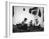 Trio of Czech Peasants Playing Cards in the Season Workers House on the Anyala Farm-Margaret Bourke-White-Framed Photographic Print