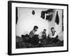 Trio of Czech Peasants Playing Cards in the Season Workers House on the Anyala Farm-Margaret Bourke-White-Framed Photographic Print