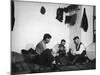 Trio of Czech Peasants Playing Cards in the Season Workers House on the Anyala Farm-Margaret Bourke-White-Mounted Photographic Print