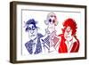 trio of French revolutionary leaders, 2019-Neale Osborne-Framed Giclee Print