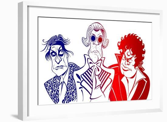 trio of French revolutionary leaders, 2019-Neale Osborne-Framed Giclee Print