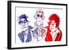 trio of French revolutionary leaders, 2019-Neale Osborne-Framed Giclee Print