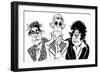 Trio of French revolutionary leaders, 2019-Neale Osborne-Framed Giclee Print