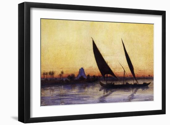 Trip on Nile by Felucca, from Empress Eugenie of France's Journey in Egypt-Charles Theodore Frere-Framed Giclee Print