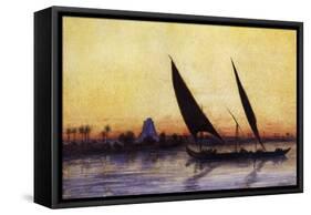 Trip on Nile by Felucca, from Empress Eugenie of France's Journey in Egypt-Charles Theodore Frere-Framed Stretched Canvas