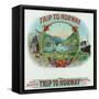 Trip to Norway Brand Cigar Box Label, Nautical-Lantern Press-Framed Stretched Canvas