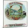 Trip to Norway Brand Cigar Box Label, Nautical-Lantern Press-Mounted Art Print