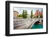 Triple Bridge in Ljubljana-SerrNovik-Framed Photographic Print