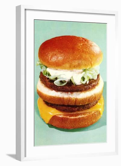 Triple Burger-null-Framed Art Print