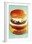 Triple Burger-null-Framed Art Print
