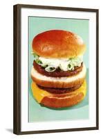 Triple Burger-null-Framed Art Print