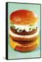 Triple Burger-null-Framed Stretched Canvas