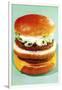 Triple Burger-null-Framed Art Print