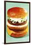 Triple Burger-null-Framed Art Print