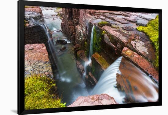 Triple Falls, Glacier National Park, Montana-Russ Bishop-Framed Photographic Print