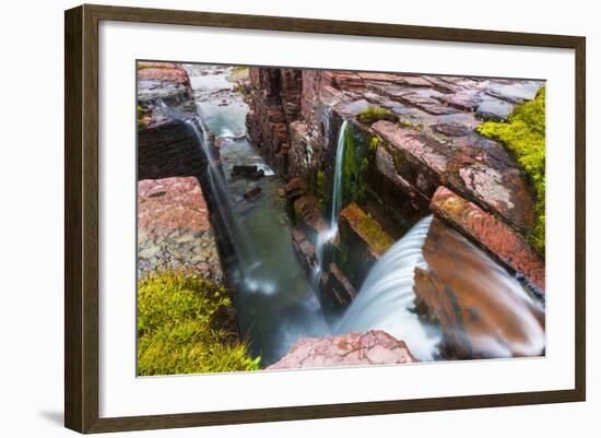 Triple Falls, Glacier National Park, Montana-Russ Bishop-Framed Photographic Print