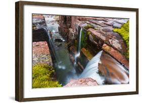 Triple Falls, Glacier National Park, Montana-Russ Bishop-Framed Photographic Print