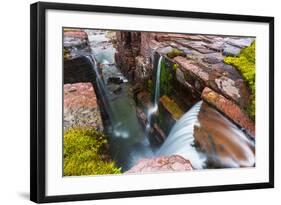 Triple Falls, Glacier National Park, Montana-Russ Bishop-Framed Photographic Print