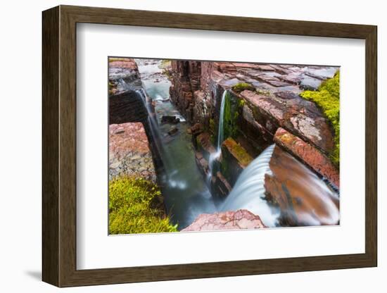 Triple Falls, Glacier National Park, Montana-Russ Bishop-Framed Photographic Print