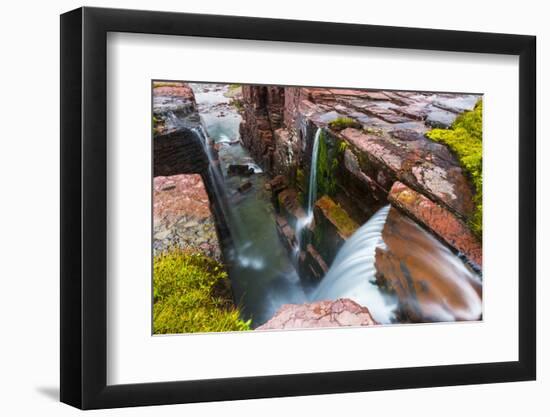 Triple Falls, Glacier National Park, Montana-Russ Bishop-Framed Photographic Print