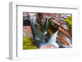 Triple Falls, Glacier National Park, Montana-Russ Bishop-Framed Photographic Print