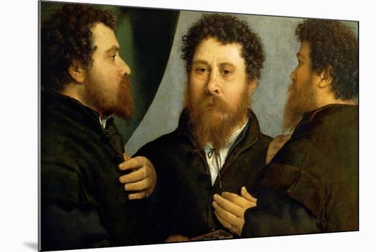 Triple Portrait of Goldsmith-Lorenzo Lotto-Mounted Giclee Print