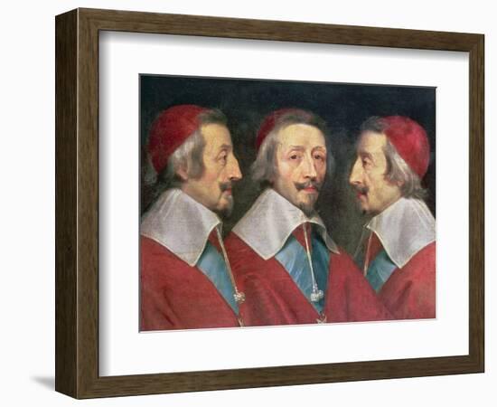 Triple Portrait of the Head of Richelieu, 1642-Philippe De Champaigne-Framed Giclee Print