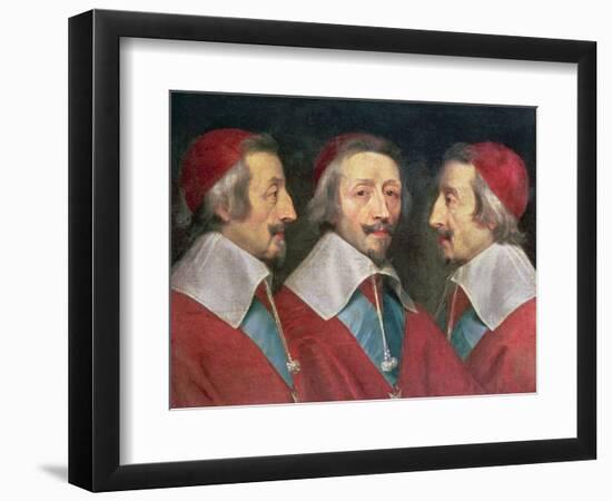 Triple Portrait of the Head of Richelieu, 1642-Philippe De Champaigne-Framed Giclee Print